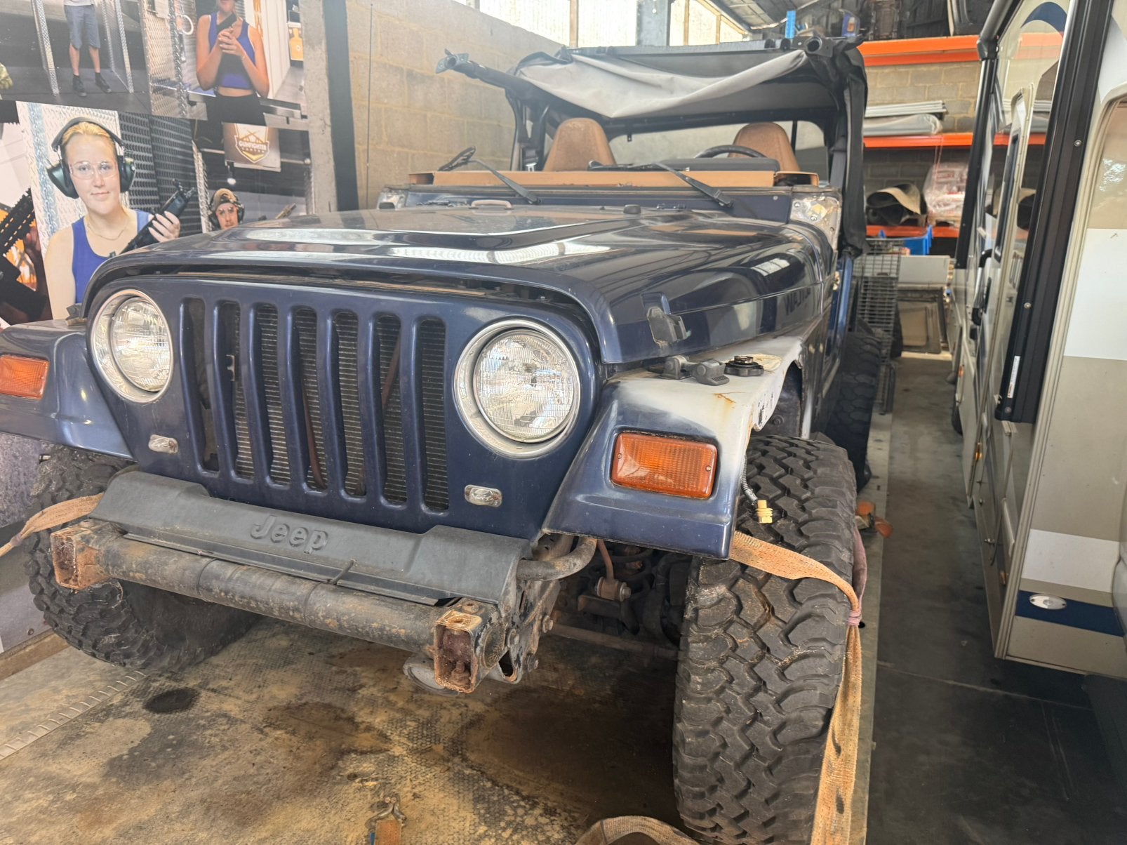 Wrangler tj, Ophalen, Voor, Achterklep