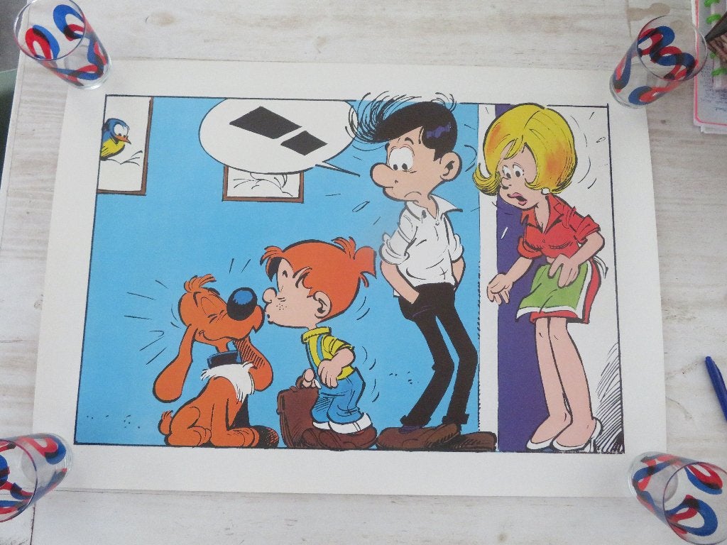 strip Bollie & Billie Jean Roba mooie grote poster, Verzenden, Overige figuren, Zo goed als nieuw, Plaatje, Poster of Sticker