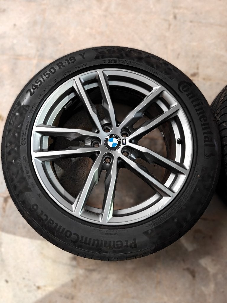19 inch BMW M velgen x3 + nieuwe zomer banden Continental, Auto-onderdelen, 245 mm, Banden en Velgen, Nieuw, Personenwagen