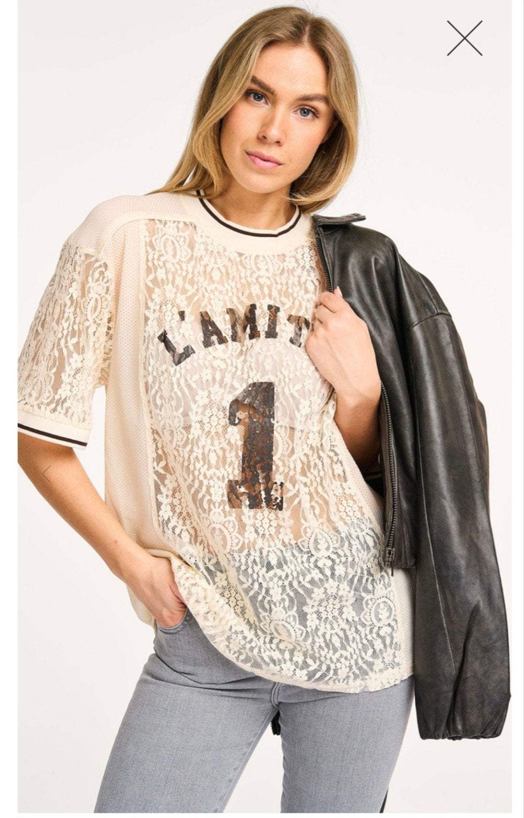 Kanten t shirt haute l'amitié, Ophalen of Verzenden
