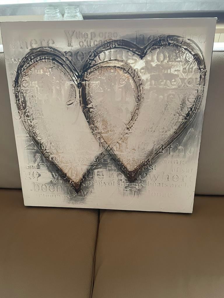 Peinture en forme de cœurs, Maison & Meubles, Enlèvement ou Envoi, Comme neuf, Peinture