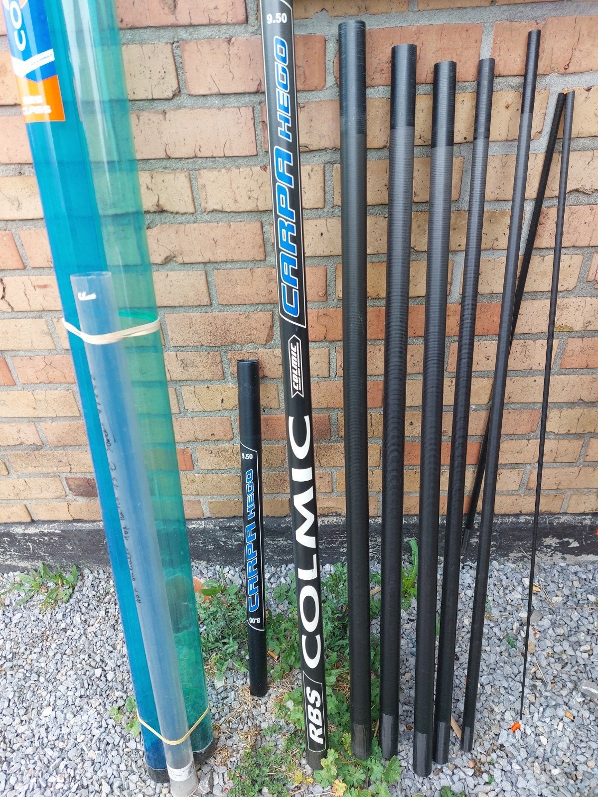 canne colmice 9m50 avec talonnette, Enlèvement, Comme neuf