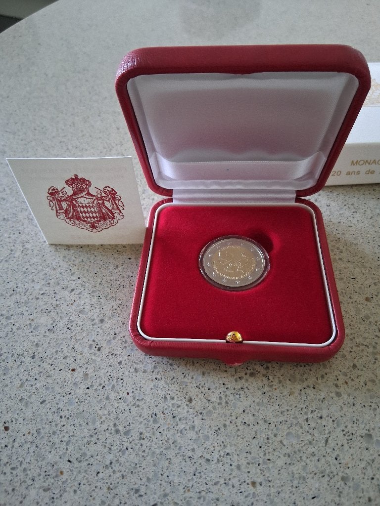 2 euro Monaco 2013 20 Jaar Lidmaatschap Proof, Postzegels en Munten, Ophalen of Verzenden, Monaco, 2 euro, Losse munt
