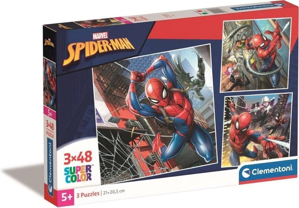 Spiderman 3 in 1 Puzzel - 3 x 48 st - Clementoni Legpuzzel, Kinderen en Baby's, Speelgoed | Kinderpuzzels, Ophalen of Verzenden