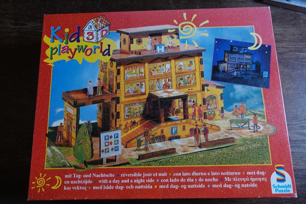 Puzzel Schmidt 3D ziekenhuis (met dag en nachtzijde), Ophalen of Verzenden, Meer dan 50 stukjes, Gebruikt