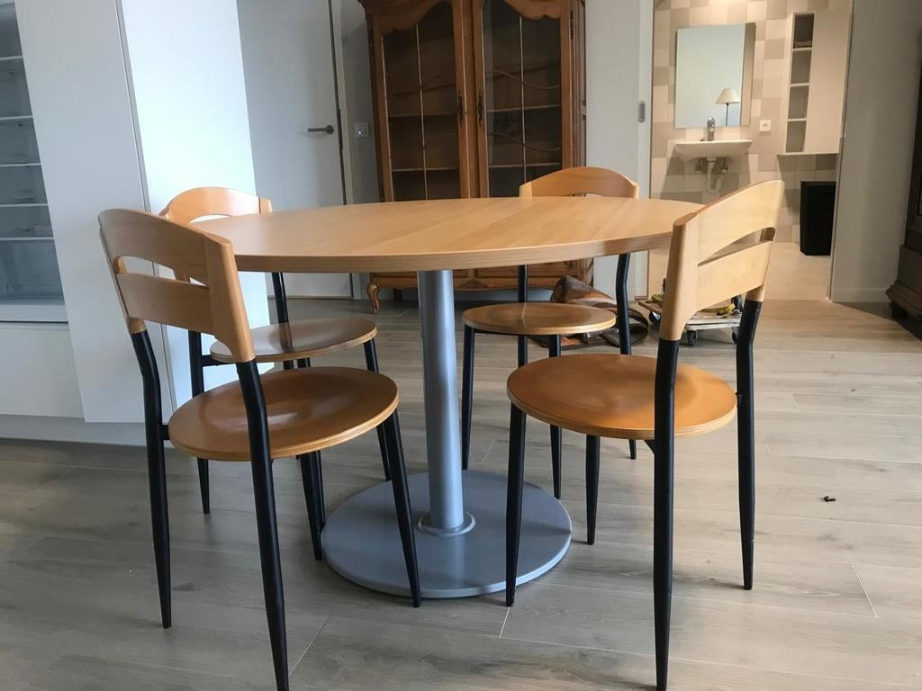 Tafel + 4 stoelen, Huis en Inrichting, Tafels | Eettafels, Ophalen