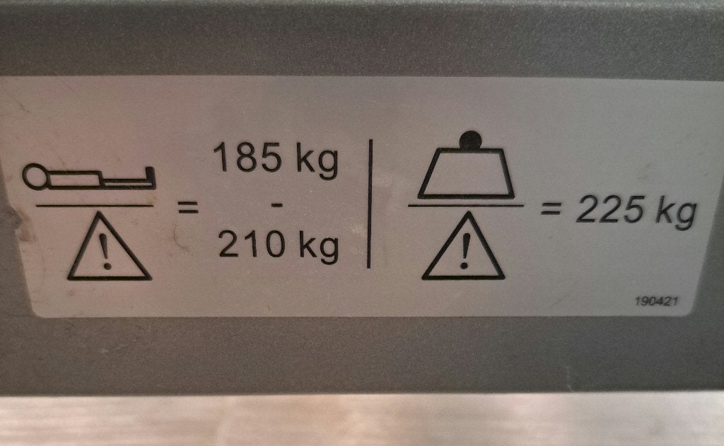 Hoog laag bed tot 185kg, Ophalen, Eenpersoons, Bruin, 200 cm