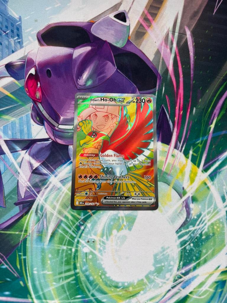 Ethan’s Ho-Oh ex 209/182 Hyper Rare – Destined Rivals Card, Ophalen of Verzenden, Zo goed als nieuw