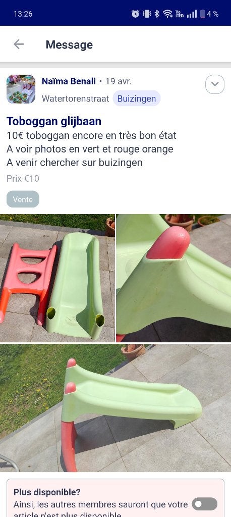 Toboggan, Enfants & Bébés, Jouets | Extérieur | Aires de jeux, Enlèvement, Toboggan