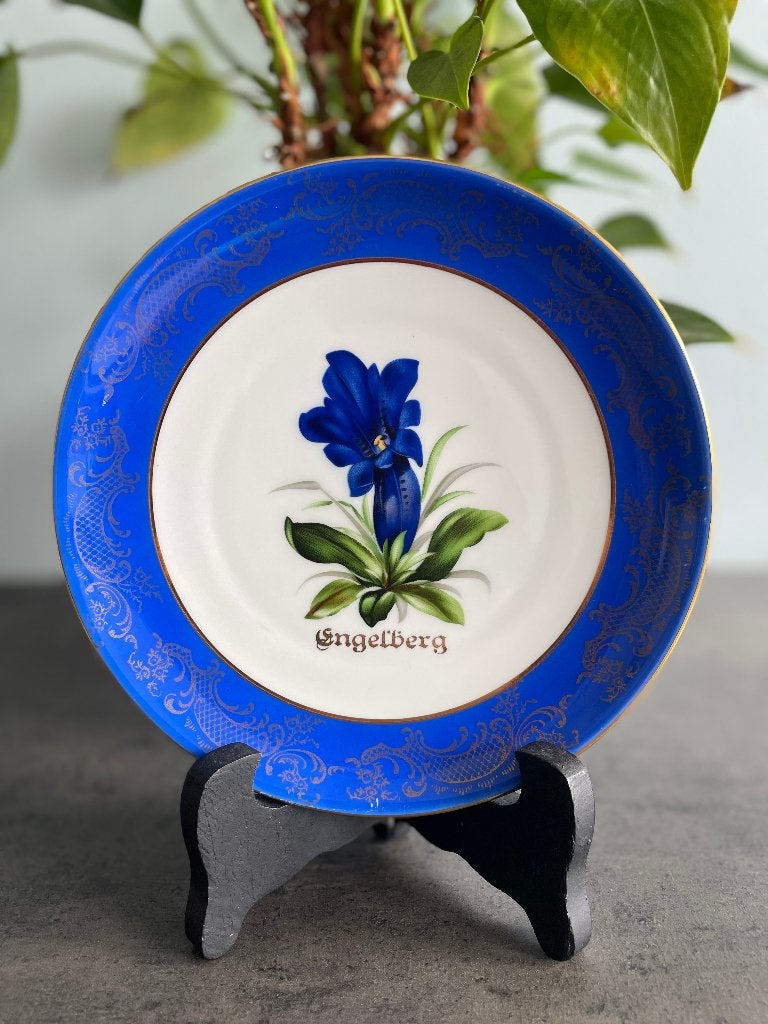 Assiette souvenir vintage en porcelaine de Suisse, Enlèvement