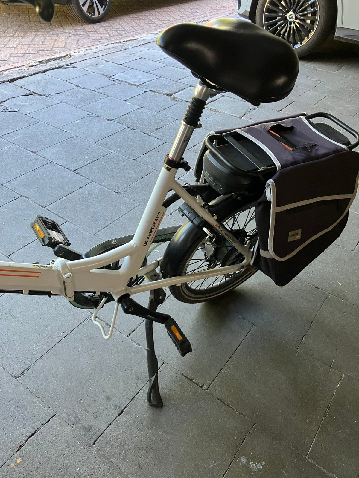 Electrische plooifiets Lacros, Fietsen en Brommers, Versnellingen, Zo goed als nieuw, Totaal opvouwbaar, Schijfrem