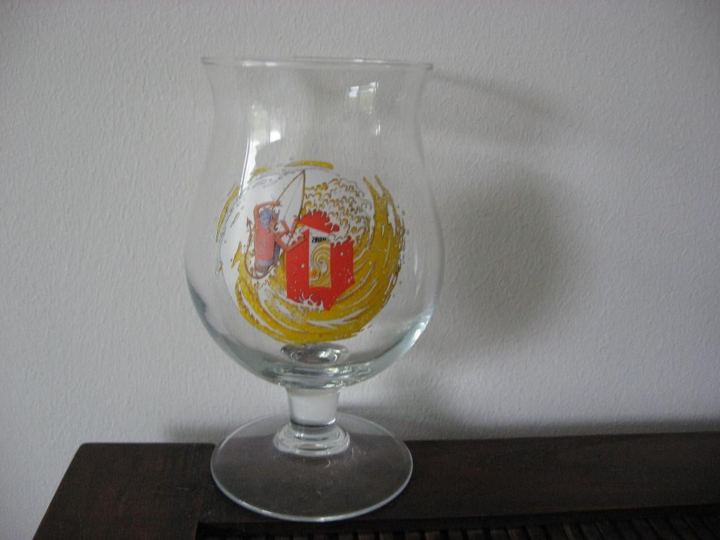 Duvel Bierglas Tornado Limted Edition Kobe De Keyser Surfing, Ophalen of Verzenden, Nieuw, Glas of Glazen, Duvel