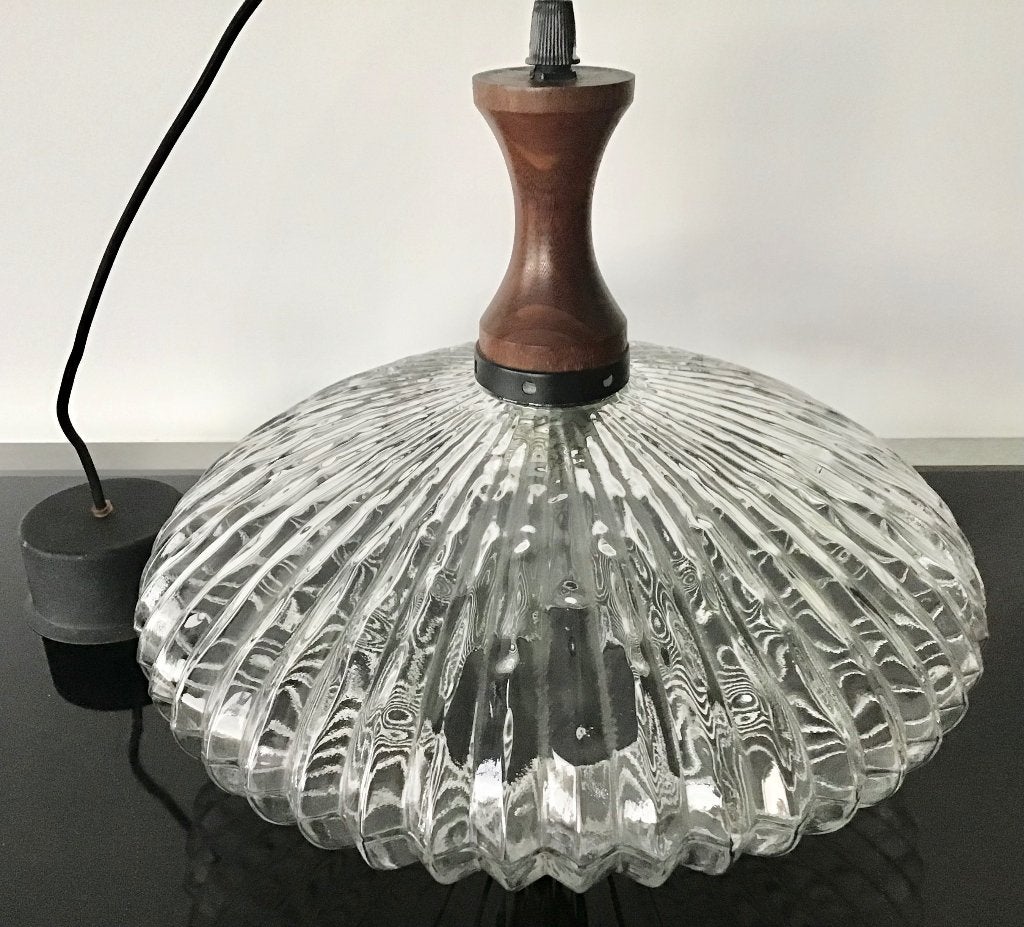 Scandinavisch design hanglamp UFO voor Massive, jaren ‘50/60, Ophalen of Verzenden, Gebruikt, Glas, Design