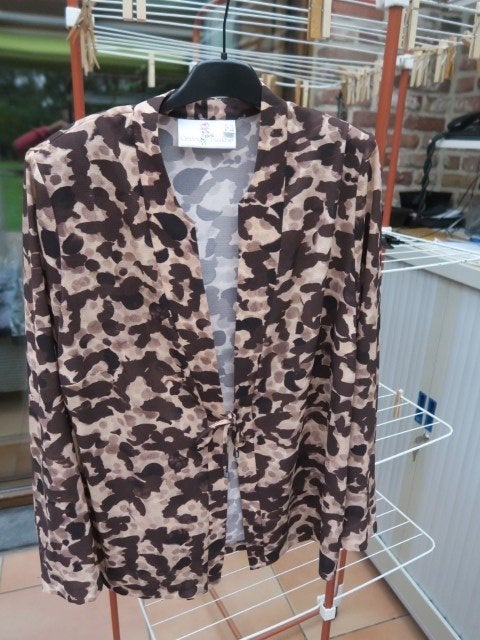 Blouse nieuw print blauw bruin Christi-Rose mt 48, Kleding | Dames, Bruin, Maat 46/48 (XL) of groter, Nieuw, Ophalen of Verzenden