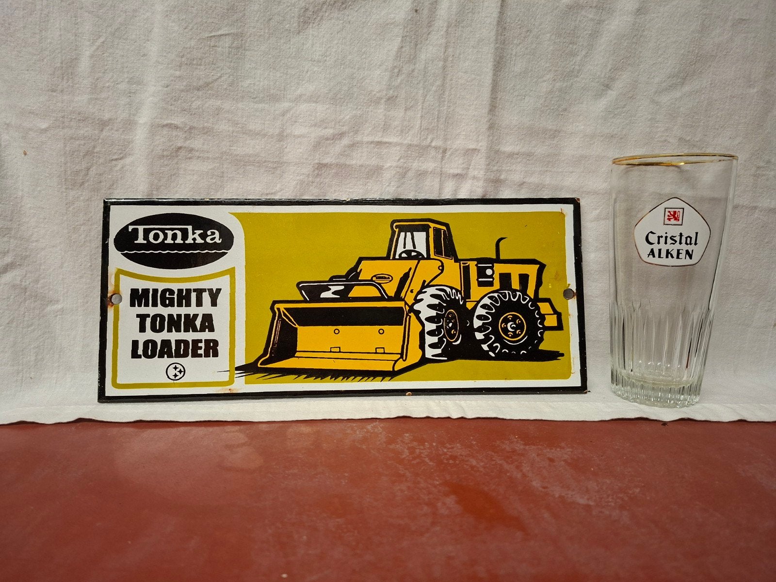 Origineel Email plaatje TONKA ( Mighty Tonka Loader ), Ophalen of Verzenden