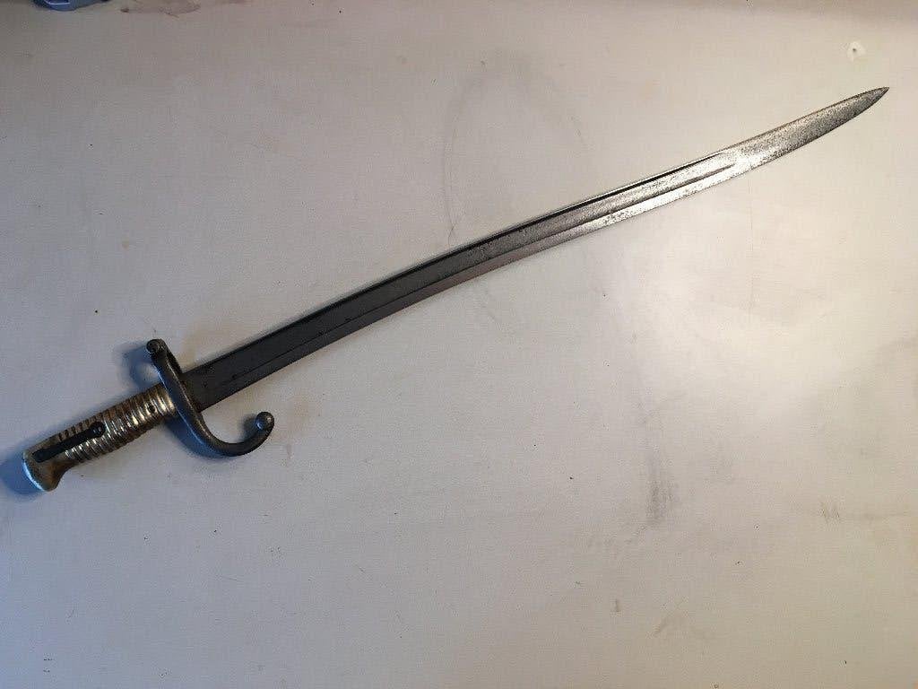 fusil chassepot à baïonnette, Collections, Enlèvement, Armée de terre, Couteau ou Poignard