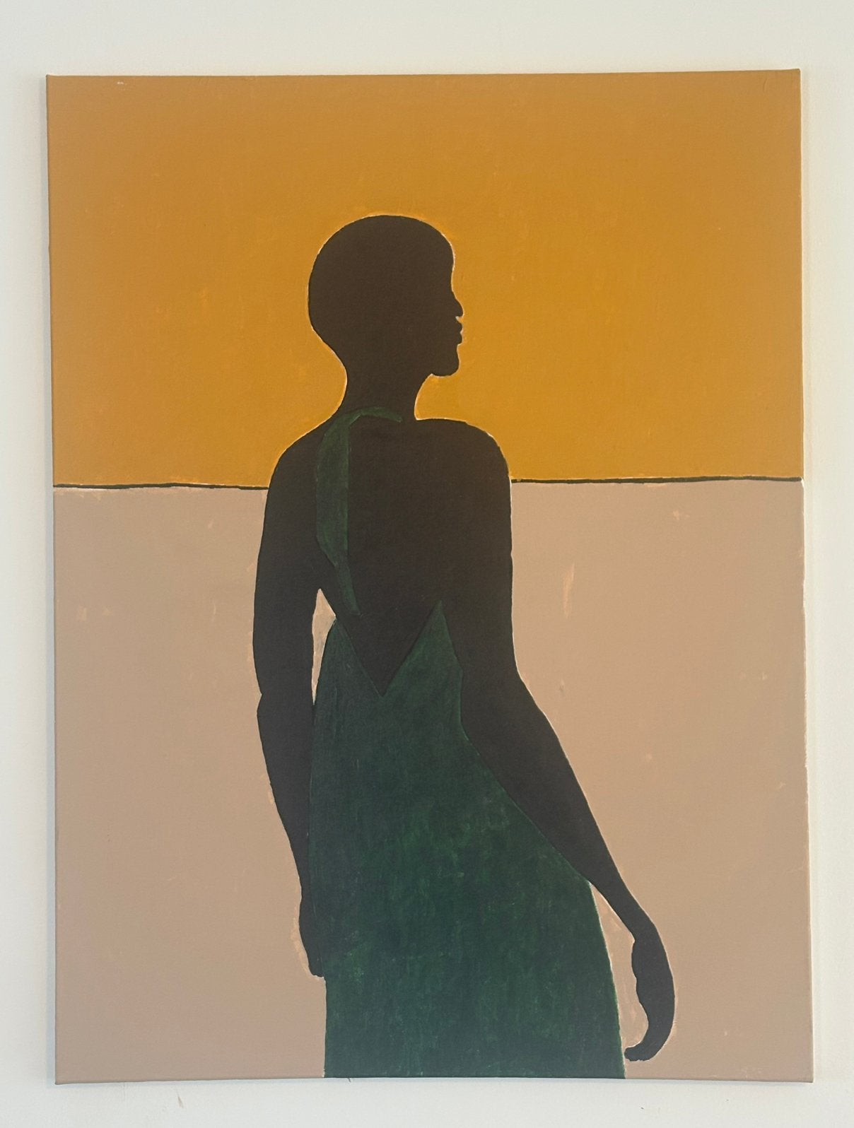 Toile peinte à la main Peter Bidan — 80x60 cm, Enlèvement ou Envoi, Bois, Figures