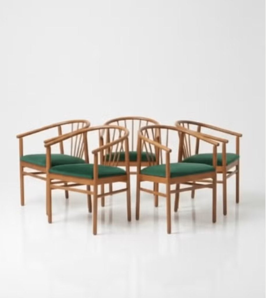 set scandinavische vintage stoelen, Ophalen, Gebruikt