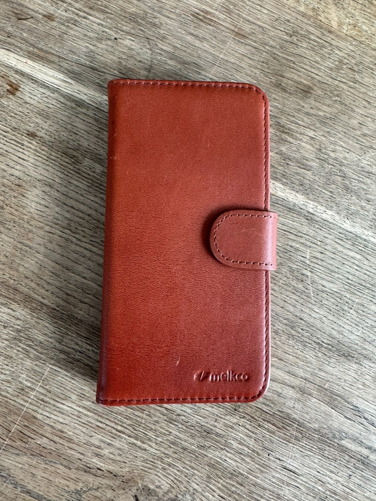 Étui de téléphone en cuir Melcko pour iPhone XS, Télécoms, Enlèvement ou Envoi, Comme neuf