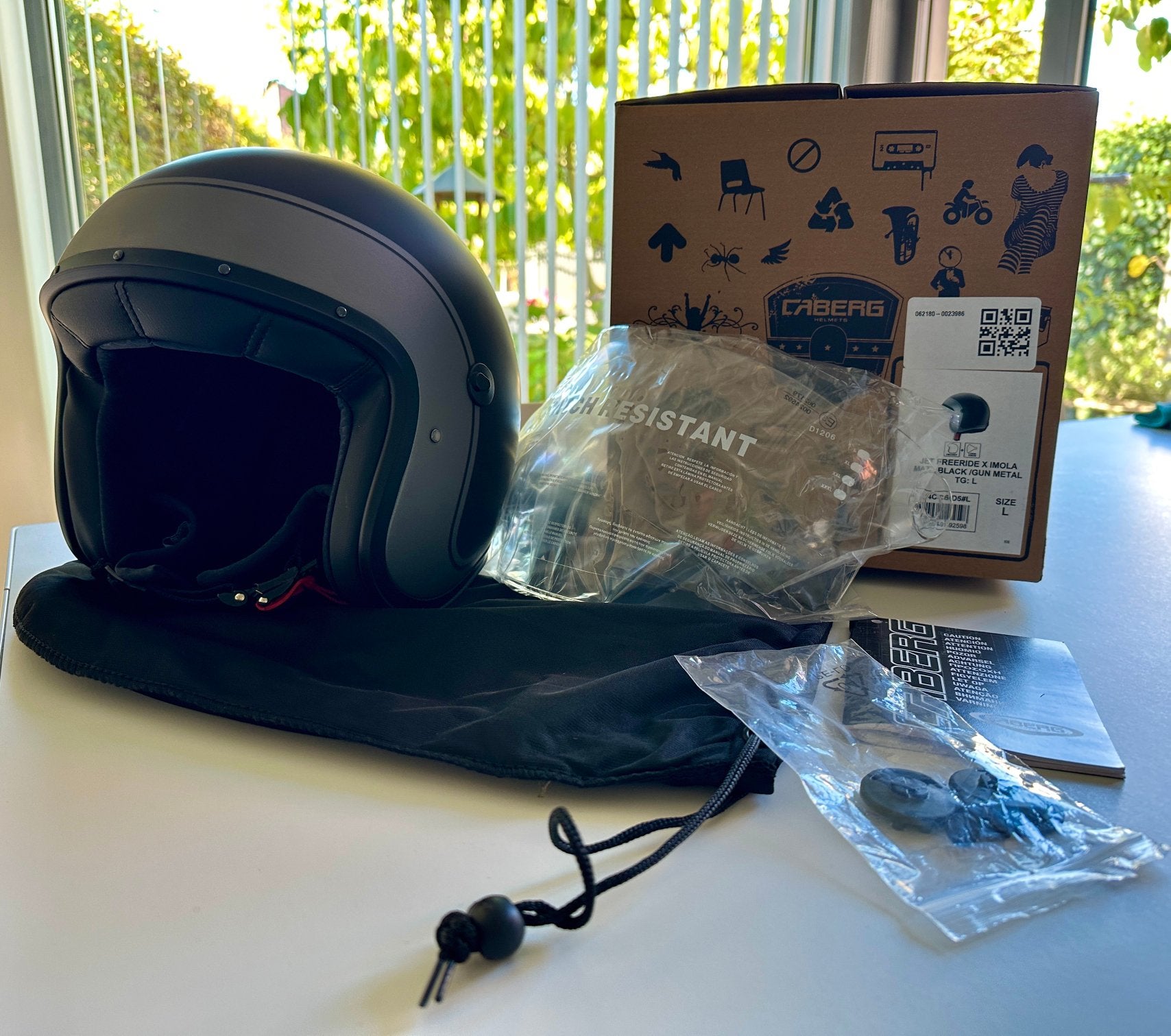 Caberg Jethelm maat L, Motoren, Ophalen, L, Jethelm, Caberg