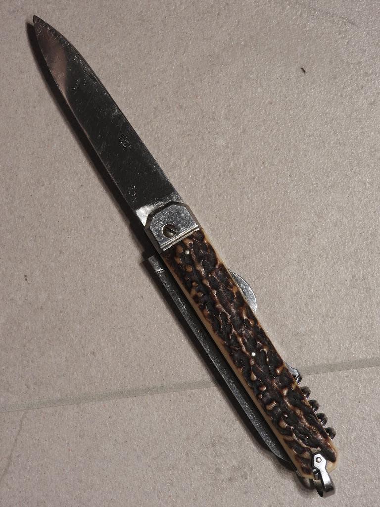 COUTEAU DE CHASSE Hermès Paris poignée corne bon état, Enlèvement ou Envoi, Autres, Couteau ou Poignard