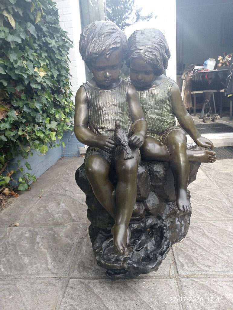 groot bronzen beeld, Antiek en Kunst, Ophalen, Beeld, Klassiek, Gepatineerd