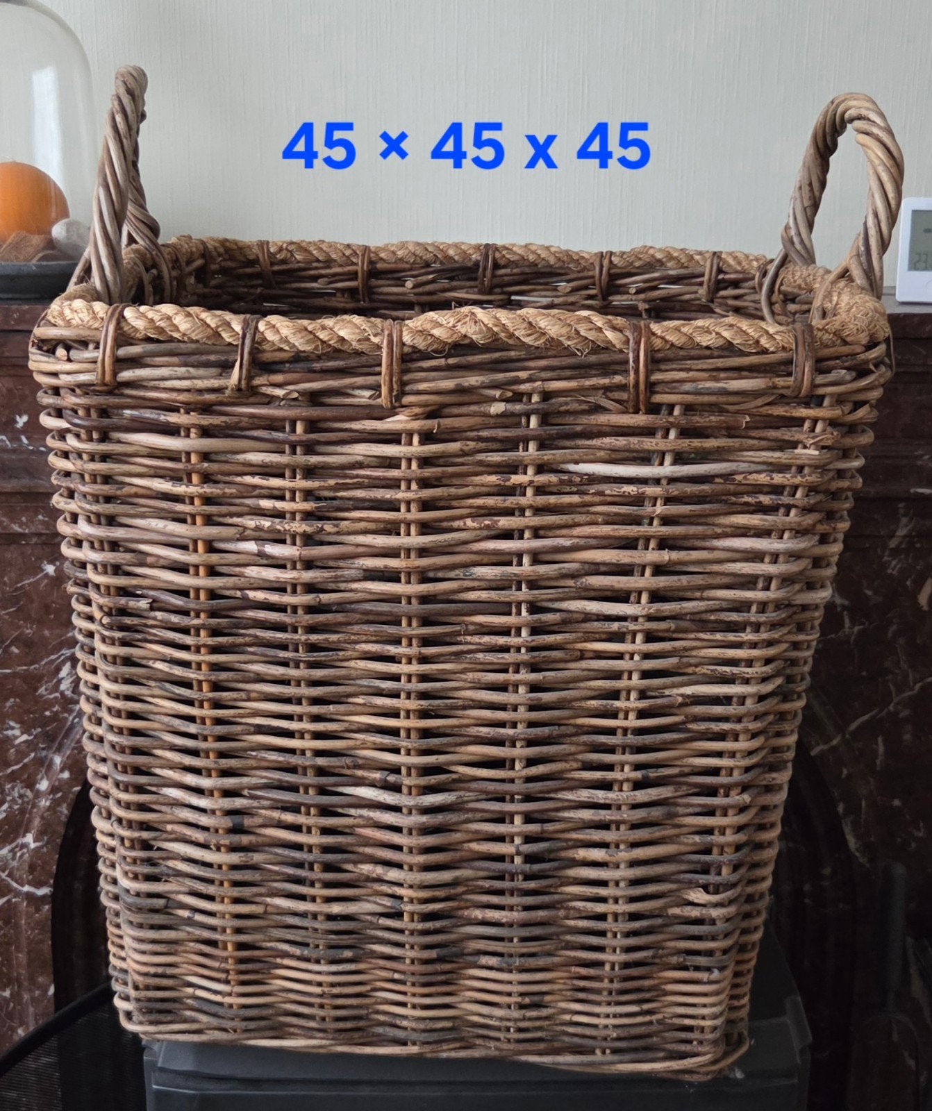 grand panier de rangement robuste rotin tressé haut de gamme, Maison & Meubles, Accessoires pour la Maison | Plataux & Paniers