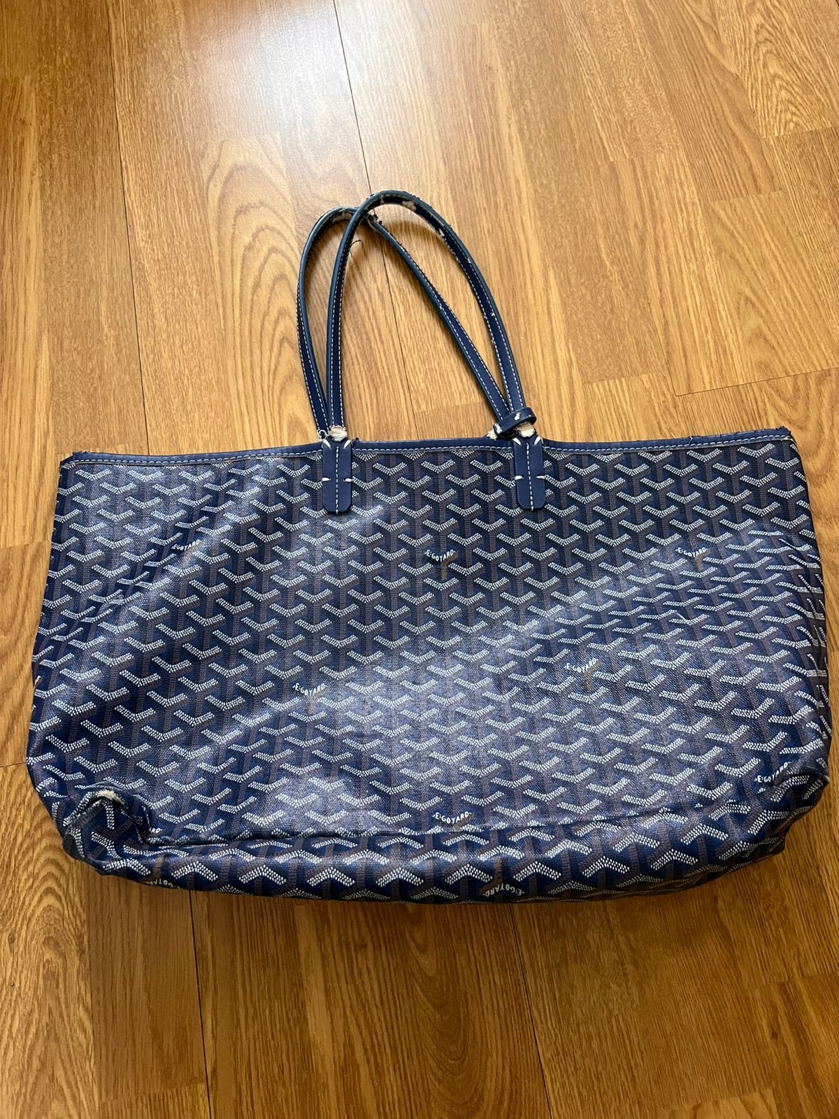 Goyard tas in slechte staat te koop, Enlèvement ou Envoi, Utilisé, Bleu, Shopper
