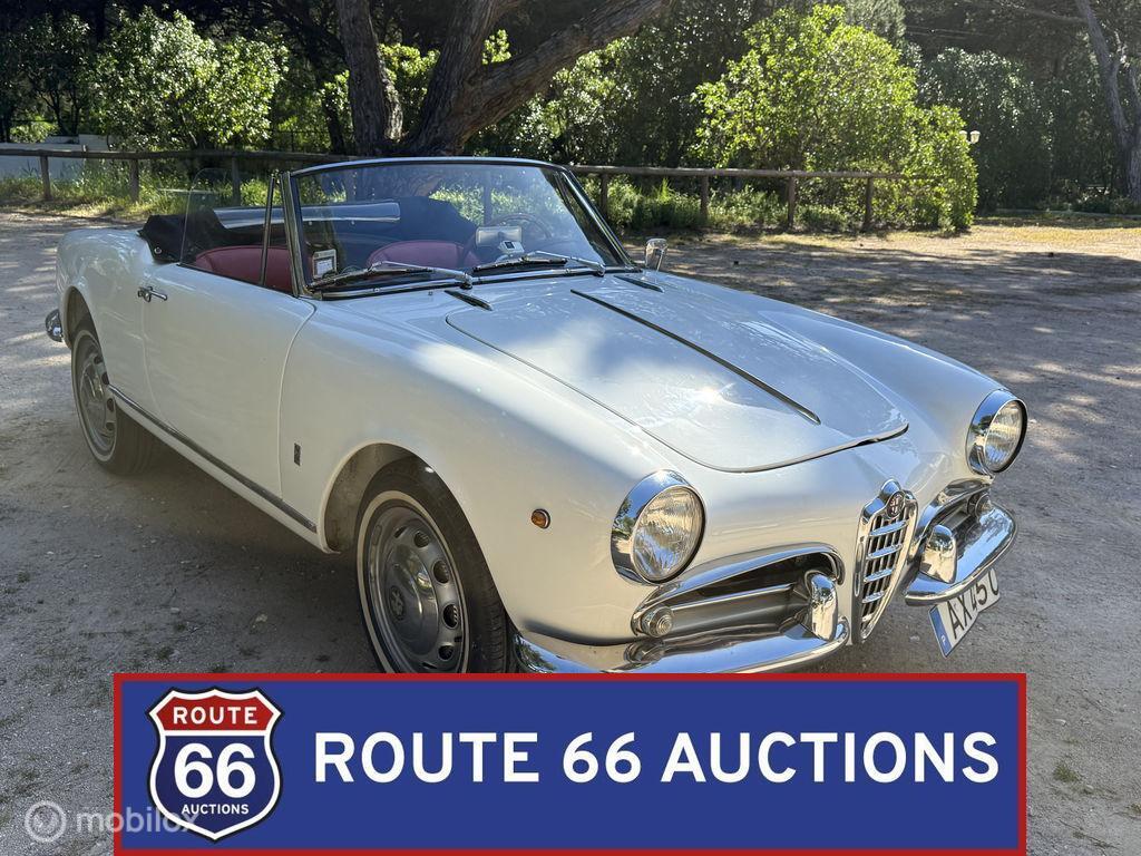Alfa Romeo Giulietta Spider Series II | 1960 | Route 66 Auct, Zwart, Bedrijf, Handgeschakeld, Overige carrosserie