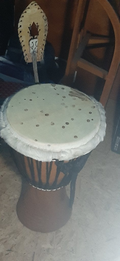 Djembé met draagtas + accessoires, Enlèvement, Comme neuf