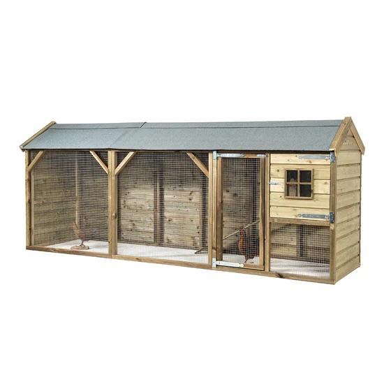 Houten Kippenhok Jumper | Nachthok + Overdekte Ren Glorenza, Dieren en Toebehoren, Ophalen of Verzenden