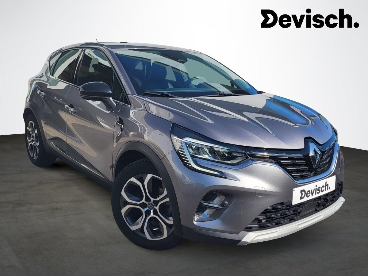 Renault Captur INTENS TCE100 (bj 2020), Auto's, Renault, 118 g/km, Gebruikt, Zwart, Leder en Stof
