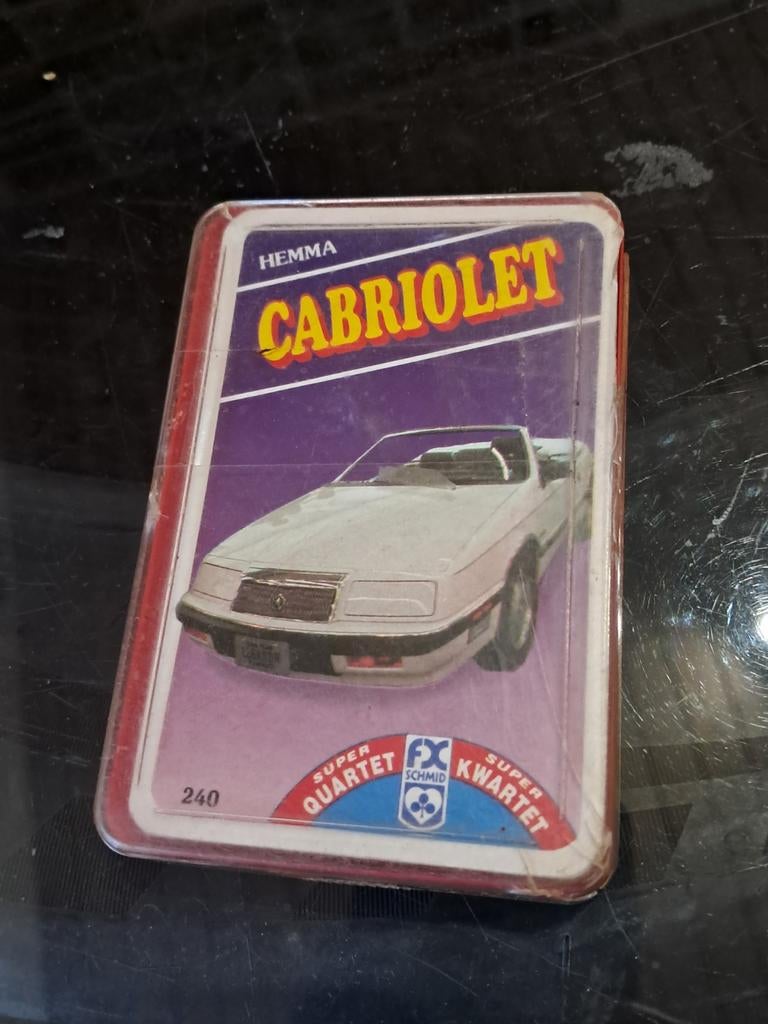 2X Jeux de cartes voitures cabriolet 1980, Collections, Enlèvement