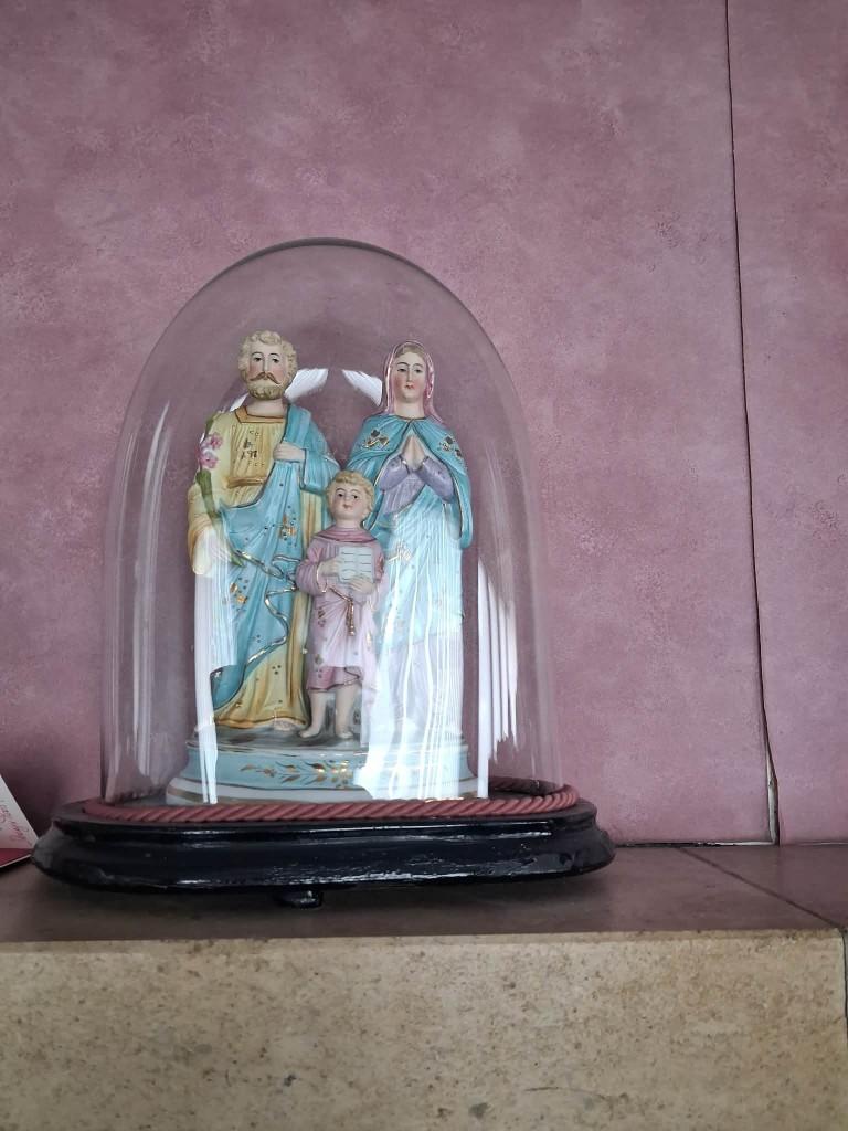 beeld jozef en maria kind onder kolk 37cm hoog - bieden, Antiek en Kunst, Ophalen