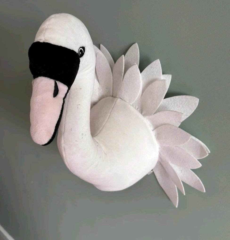 Tête de cygne a accrocher au mur, Maison & Meubles, Enlèvement ou Envoi, Beige