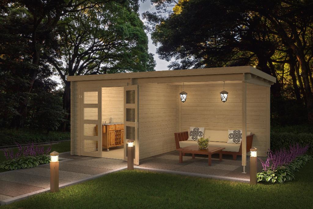 Cabane Helena 472x230 en bois d'épicéa non traité avec auven, Envoi, Neuf