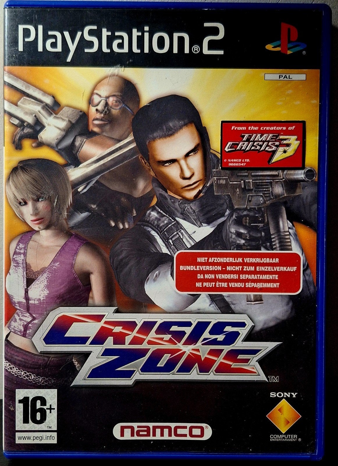 PS2 Crisis Zone (du créateur du jeu Time Crisis 3), Enlèvement ou Envoi, Utilisé, À partir de 16 ans
