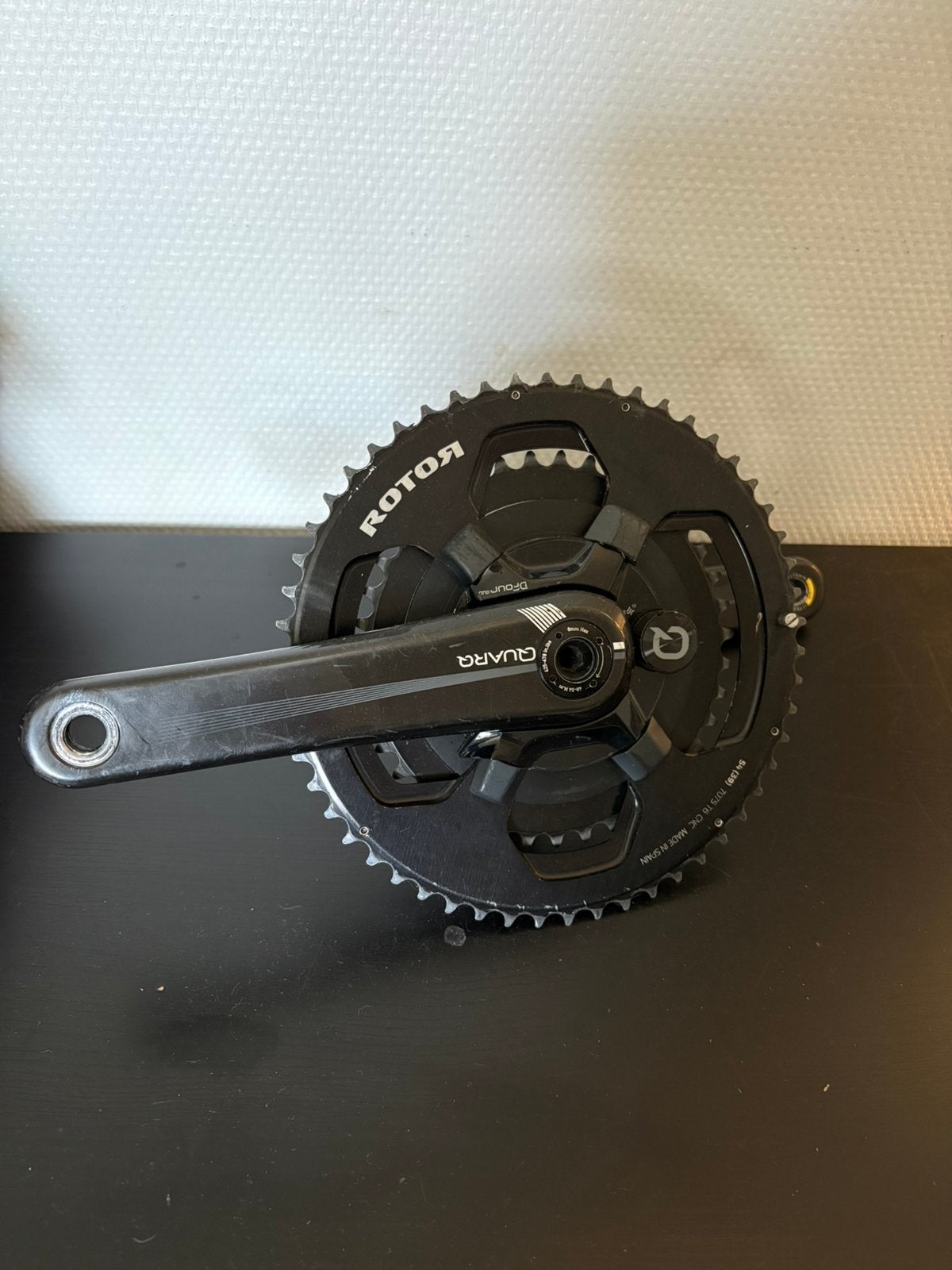 Quarq vermogensmeter-crankset met ROTOR Q-Rings, Ophalen of Verzenden, Zo goed als nieuw, Racefiets, Crankstel of Pedalen