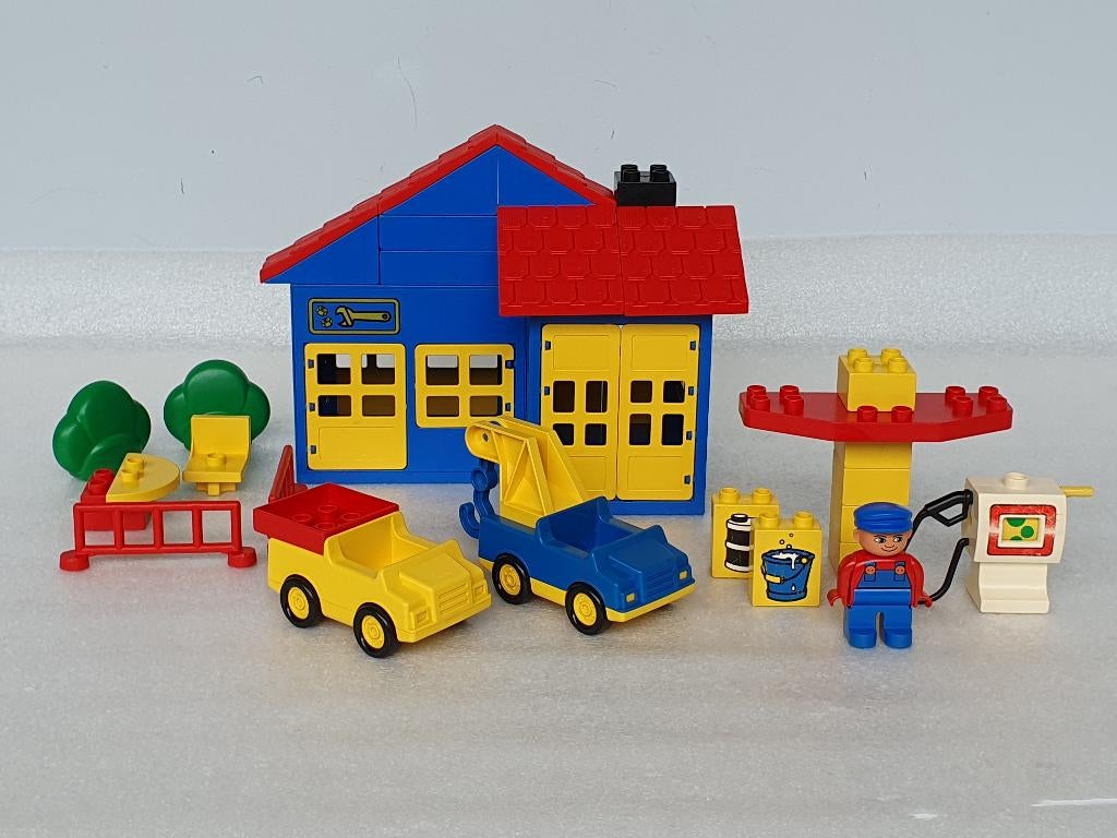 Lego Duplo 2657: Garage met Tankstation, Gebruikt, Ophalen of Verzenden, Duplo, Inclusief accessoires