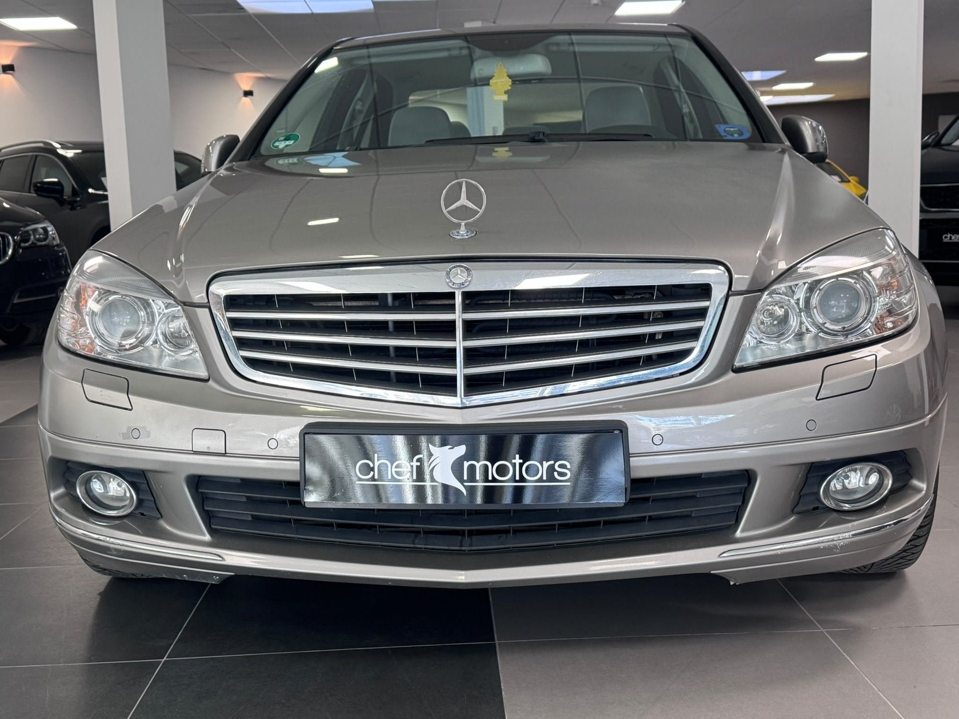 Mercedes-Benz-C200 komp Benzine|Automaat|Sunroof|, Auto's, Automaat, Stof, Gebruikt, Zwart