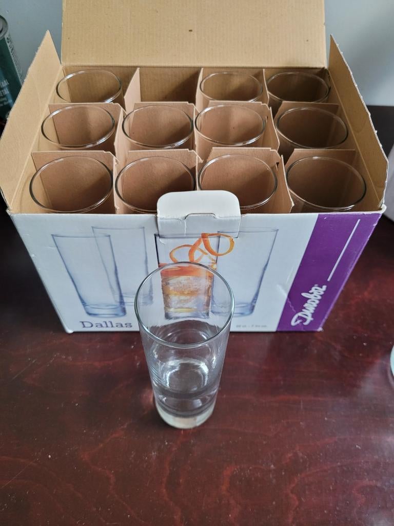 Long drink verres 12 pièce neuf 22cl, Enlèvement, Neuf, Verres et Verres à shot