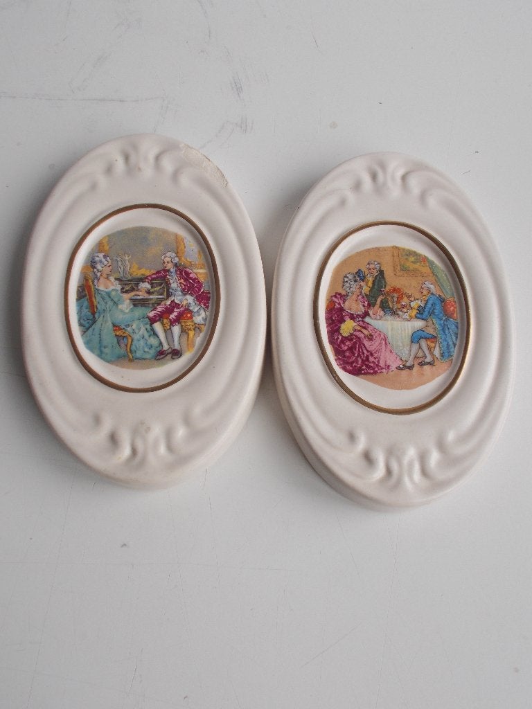 vintage flora keramiek gouda holland muur hangertjes, Antiek en Kunst, Antiek | Keramiek en Aardewerk, Ophalen of Verzenden