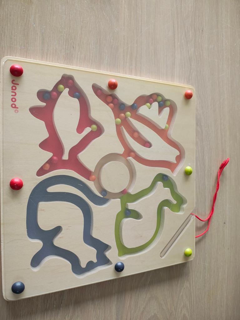 Janod houten spel met magneet en balletjes, Ophalen