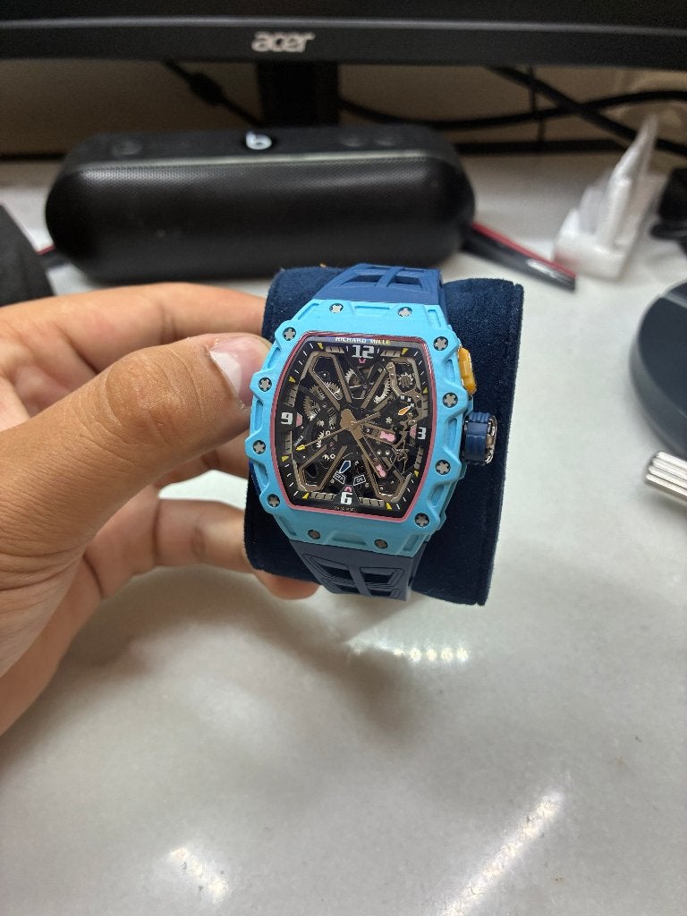 richard mille 35-03 pastel blauw, Ophalen of Verzenden