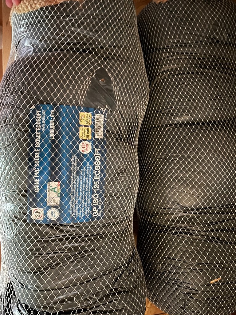 Lot de deux gaines PVC souple 6m, Neuf, 6 mètres ou plus, PVC, Enlèvement
