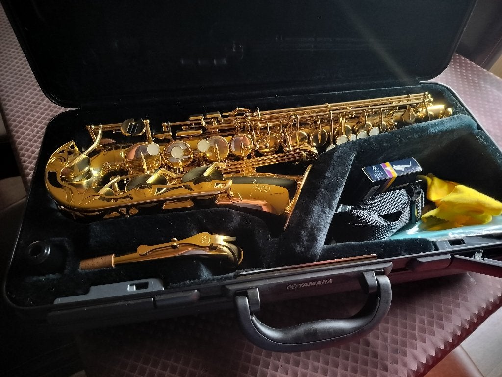 saxofoon, Muziek en Instrumenten, Ophalen, Zo goed als nieuw, Alt, Met koffer