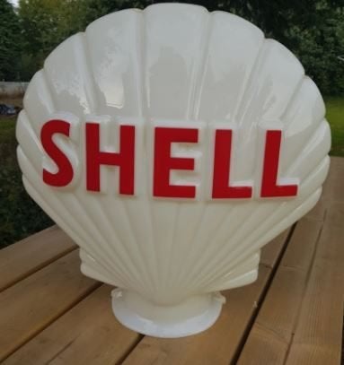 Shell glazen benzinepomp globe verlichting benzine pomp lamp, Ophalen of Verzenden, Nieuw, Lichtbak of (neon) lamp