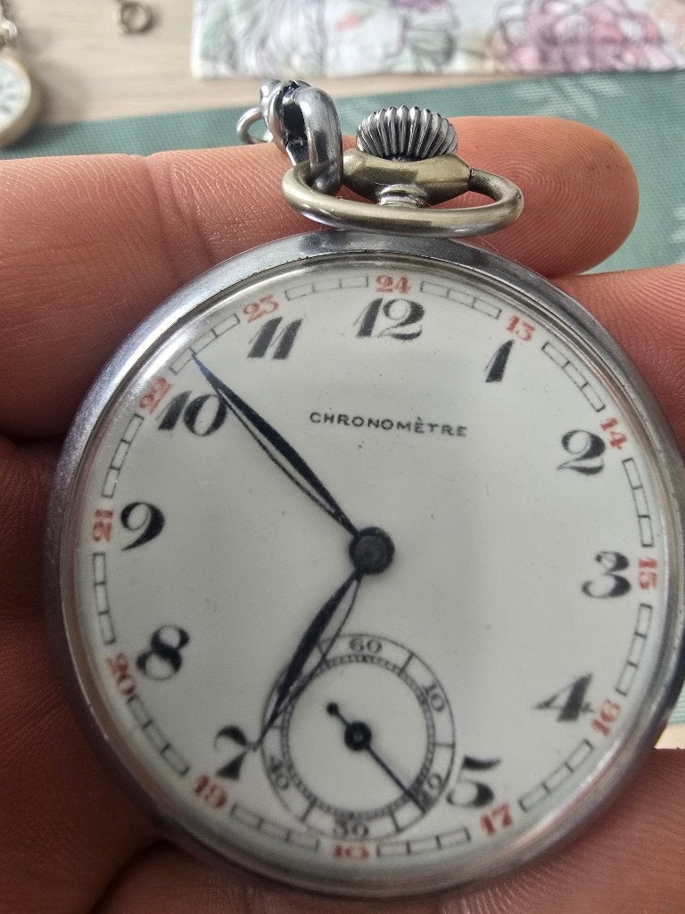 Antiek Mechanisch Zakhorloge "Chronomètre", Ophalen of Verzenden, Zakhorloge