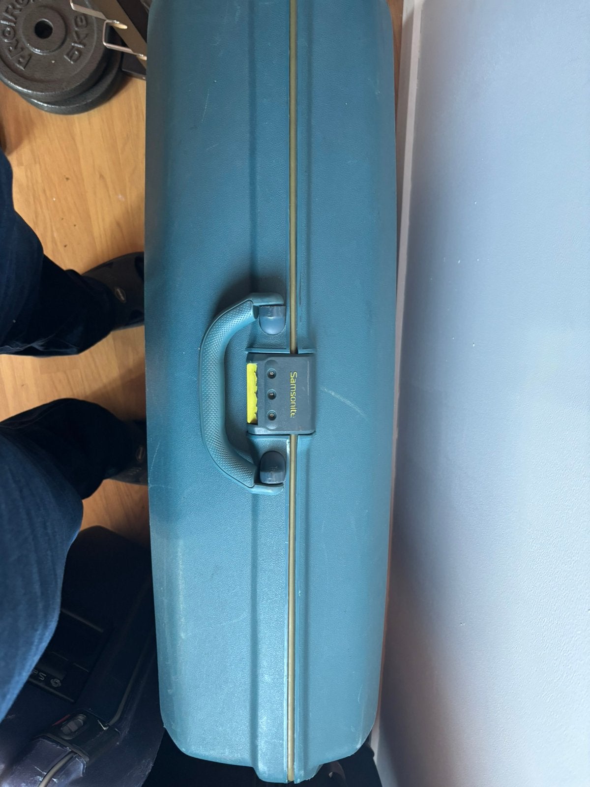 Samsonite bleu-vert (coque rigide, grand format), Enlèvement, Comme neuf