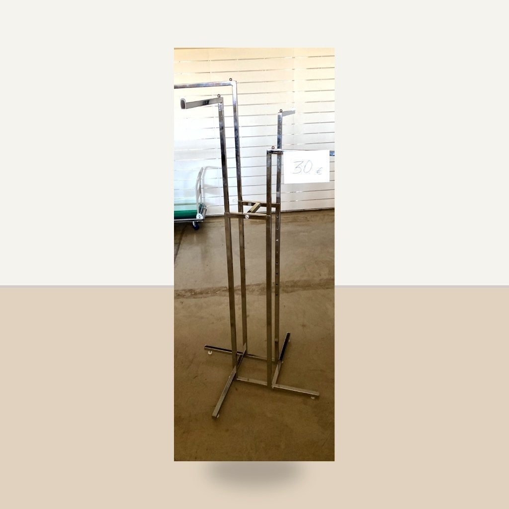 Portant double professionnel inox réglable en hauteur, Enlèvement